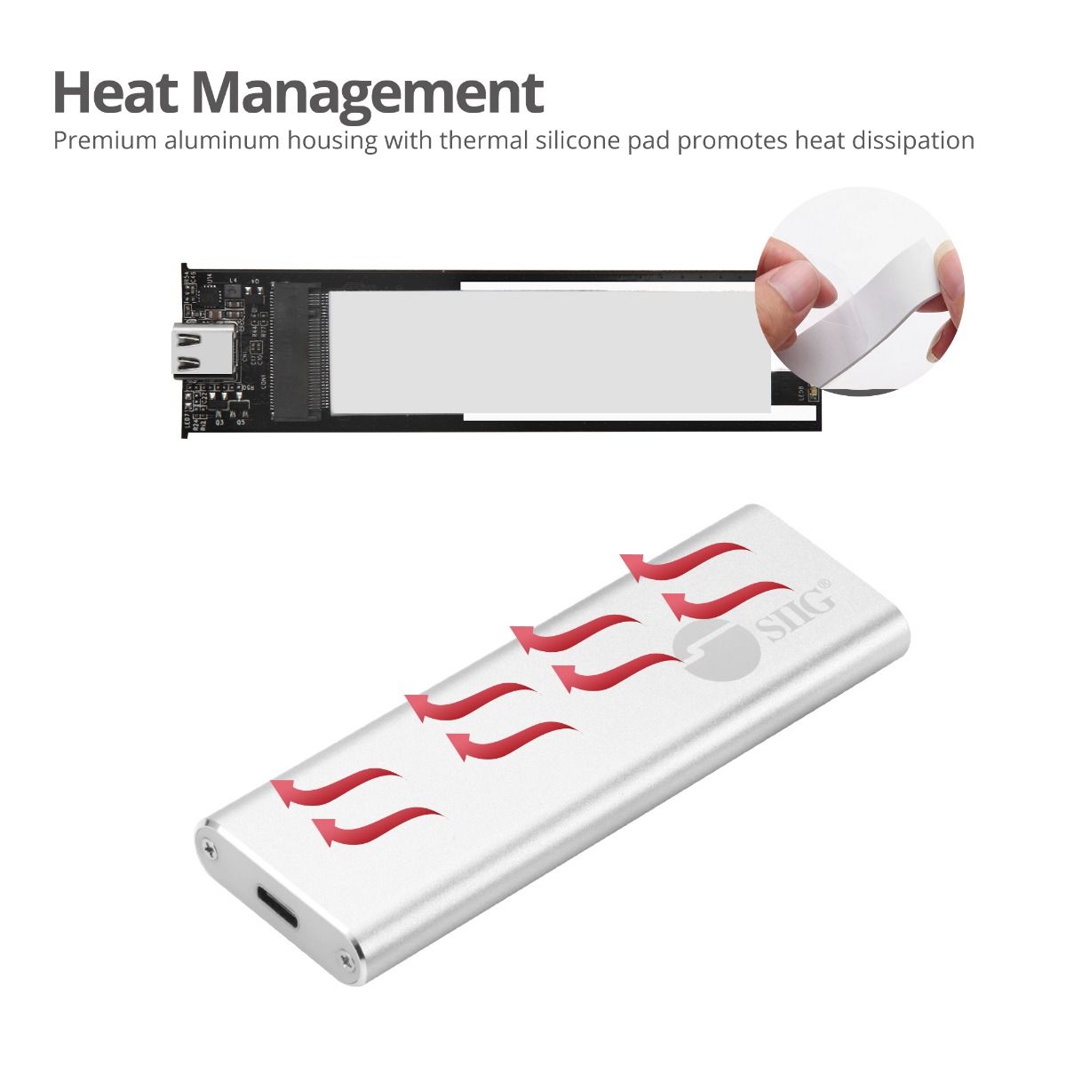 USB 3.2 Gen 2 Type-C to M.2 PCIe SSD NVMe Enclosure - 10Gbps