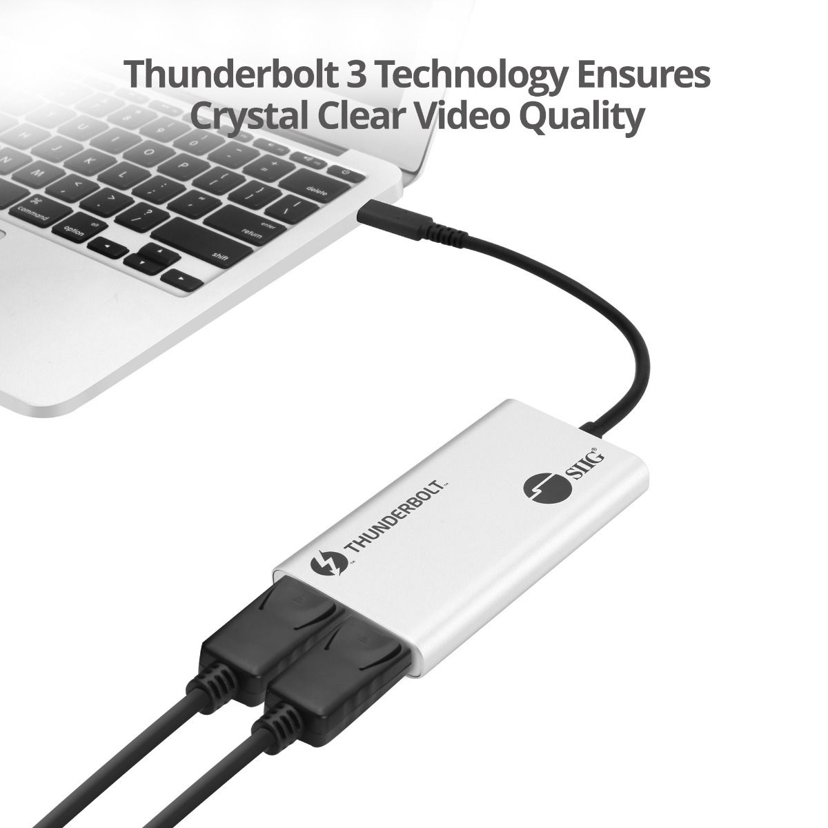 Thunderbolt 3 to Dual DP 1.2 Adapter