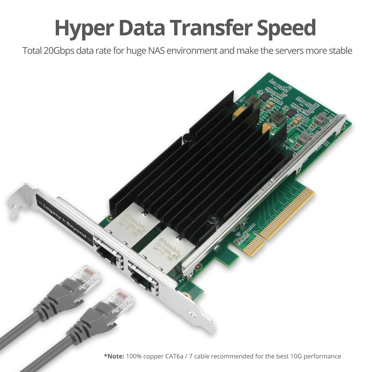 Dual Port 10G Ethernet Network PCI Express - Intel X540-T2 - PCI Express 2.0 x8 - Windows