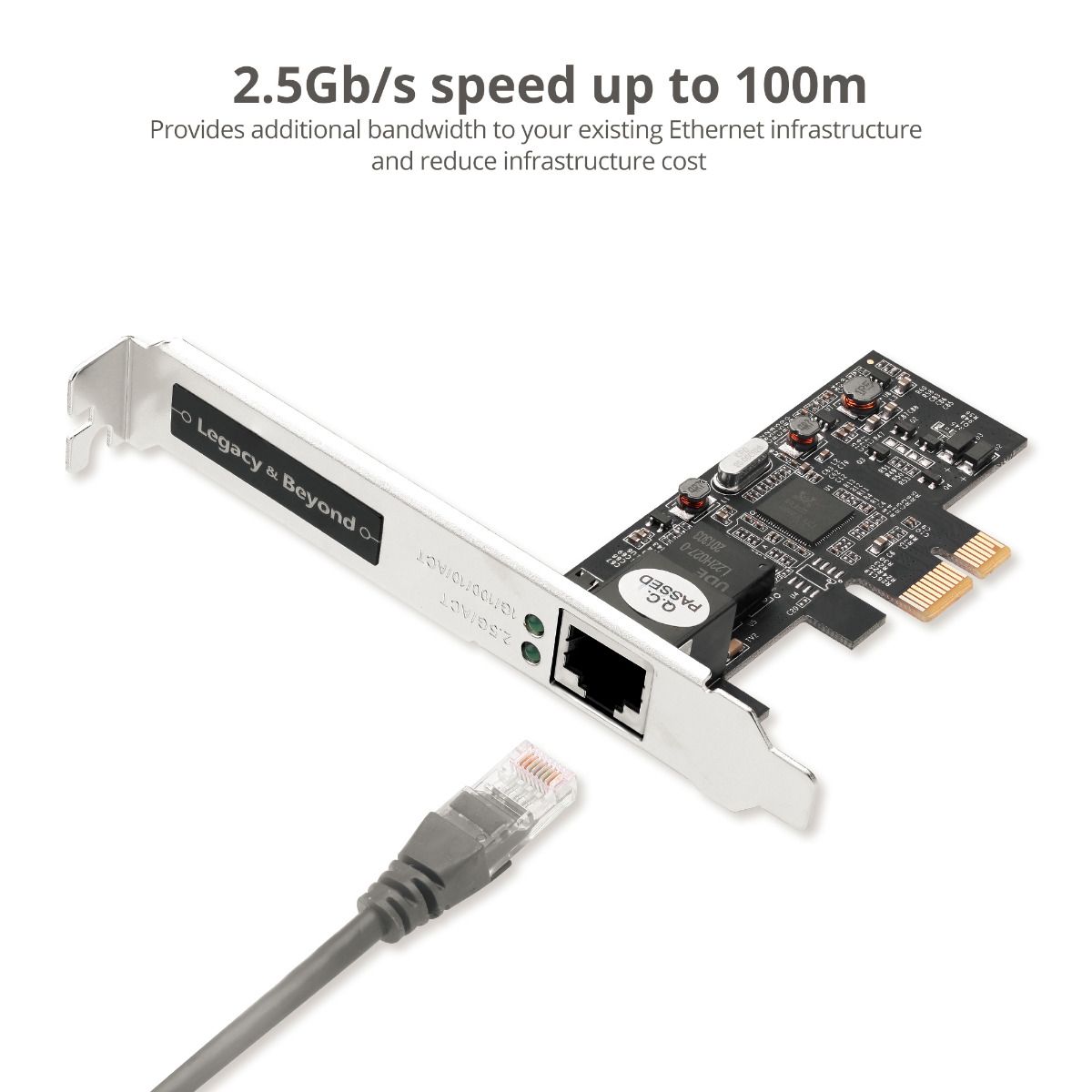 Single 2.5G 4-Speed Multi-Gigabit Ethernet PCIe Card