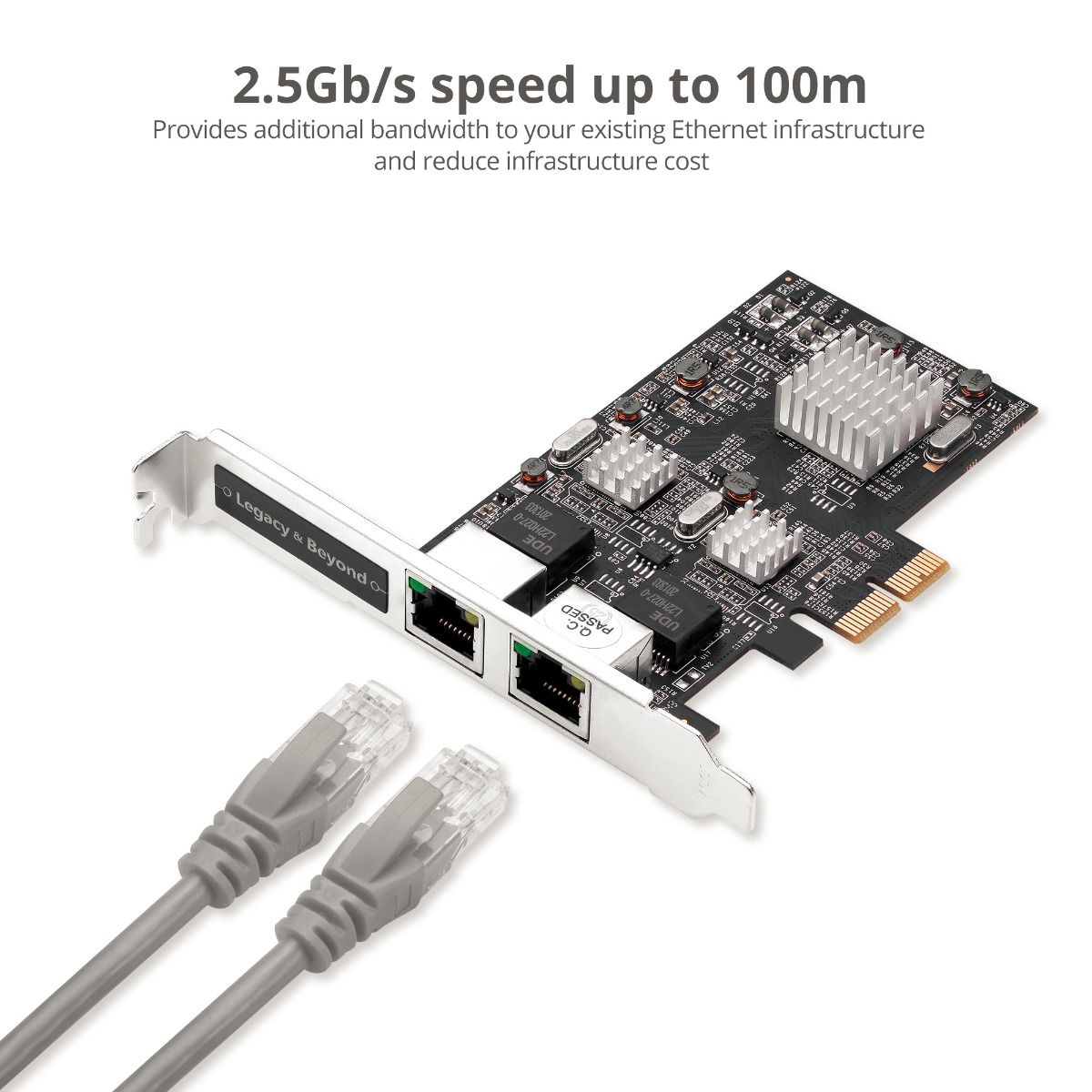 Dual 2.5G 4-Speed Multi-Gigabit Ethernet PCIe Card
