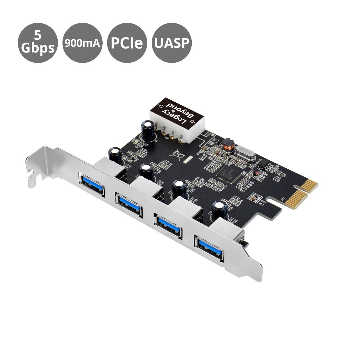 USB 3.0 4-Port (Ext) PCIe Host Card