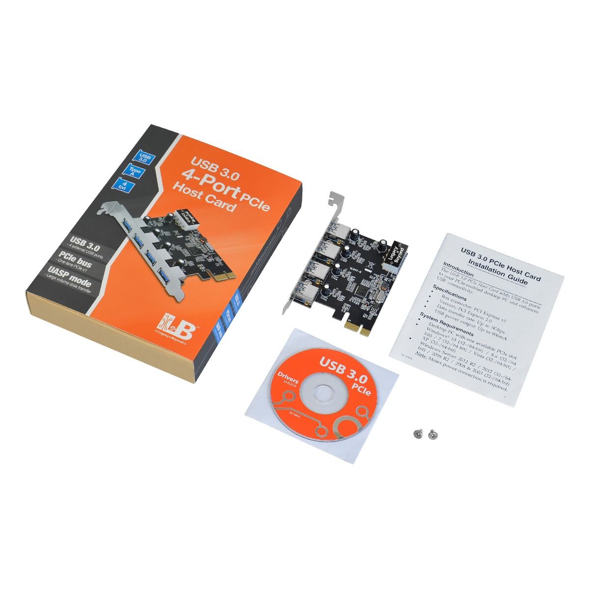 USB 3.0 4-Port (Ext) PCIe Host Card