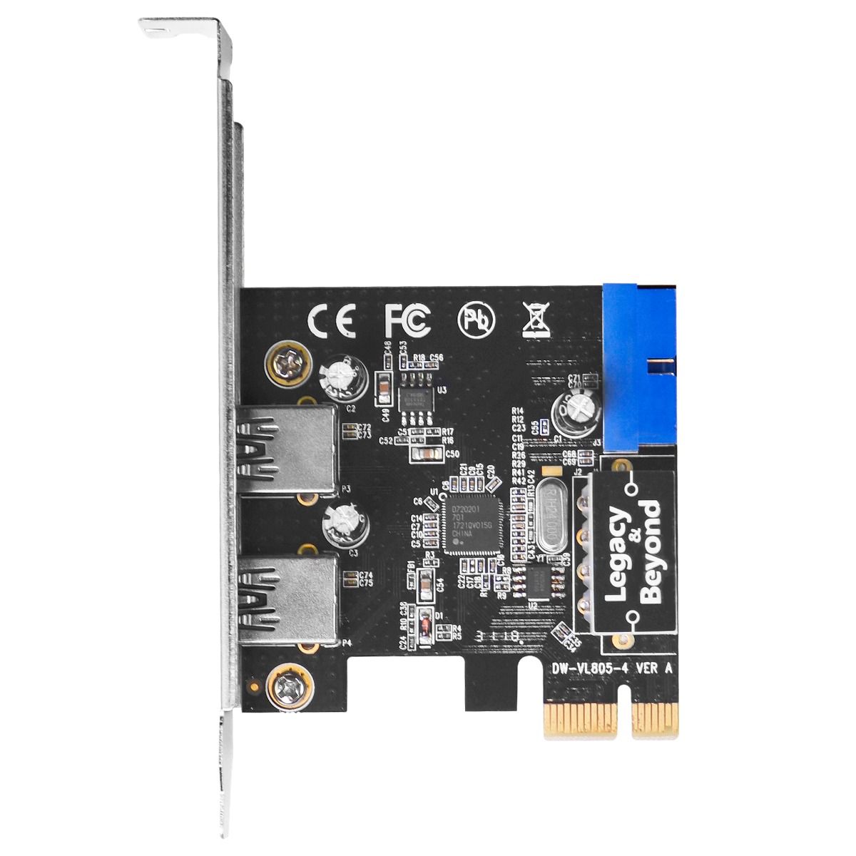 USB 3.0 4-Port (2-Ext plus19-pin header) PCIe Host Card