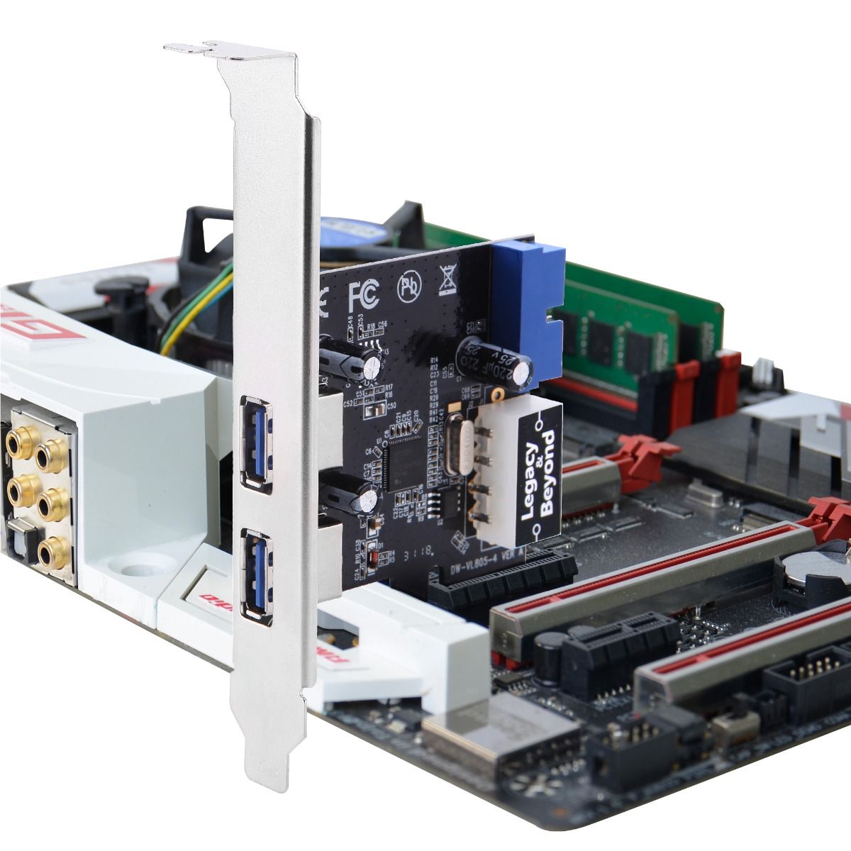 USB 3.0 4-Port (2-Ext plus19-pin header) PCIe Host Card
