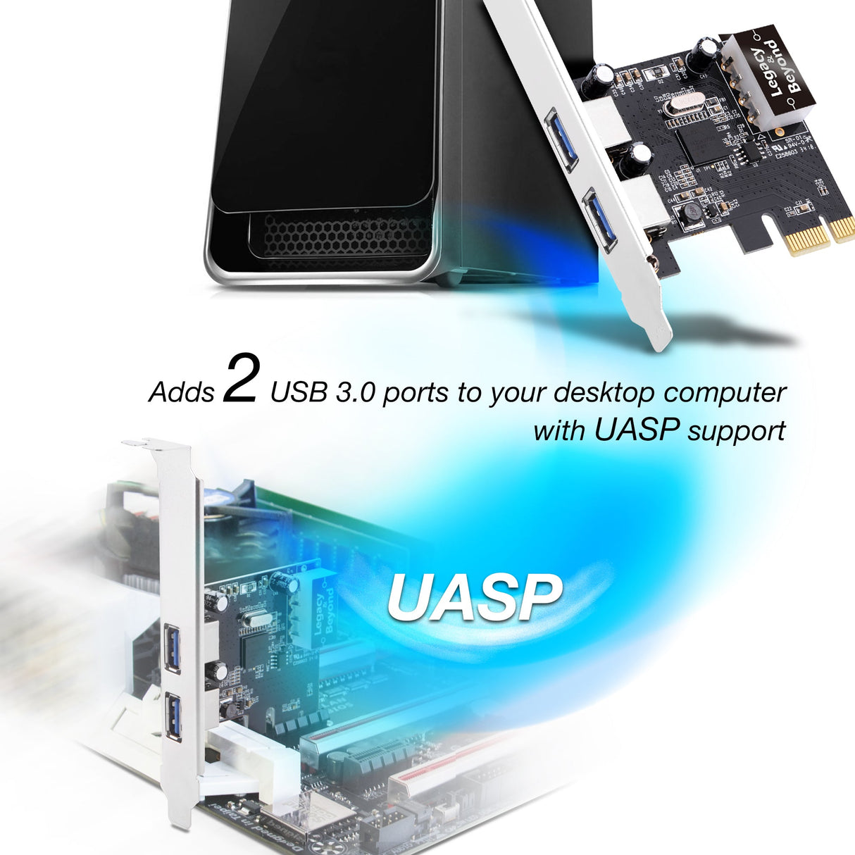USB 3.0 2-Port (Ext) PCIe Host Card