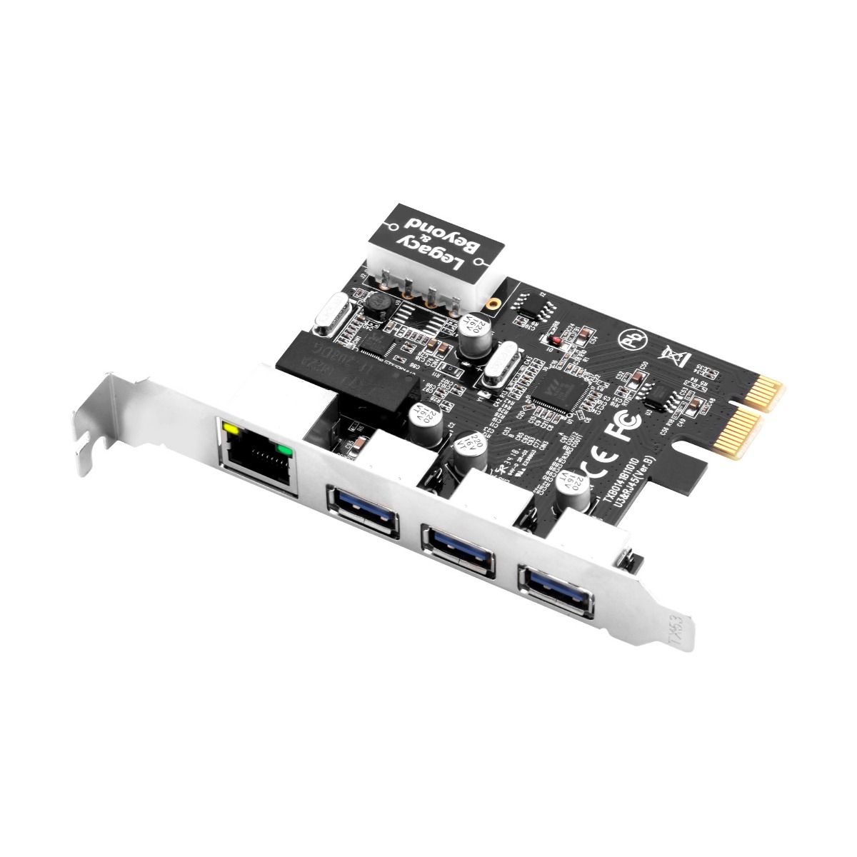 USB 3.0 3-Port Hub with LAN PCIe Host Card