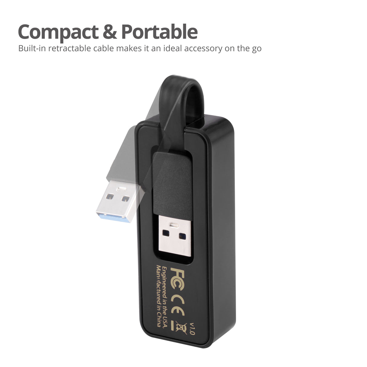 Portable USB 3.0 Gigabit Ethernet Adapter