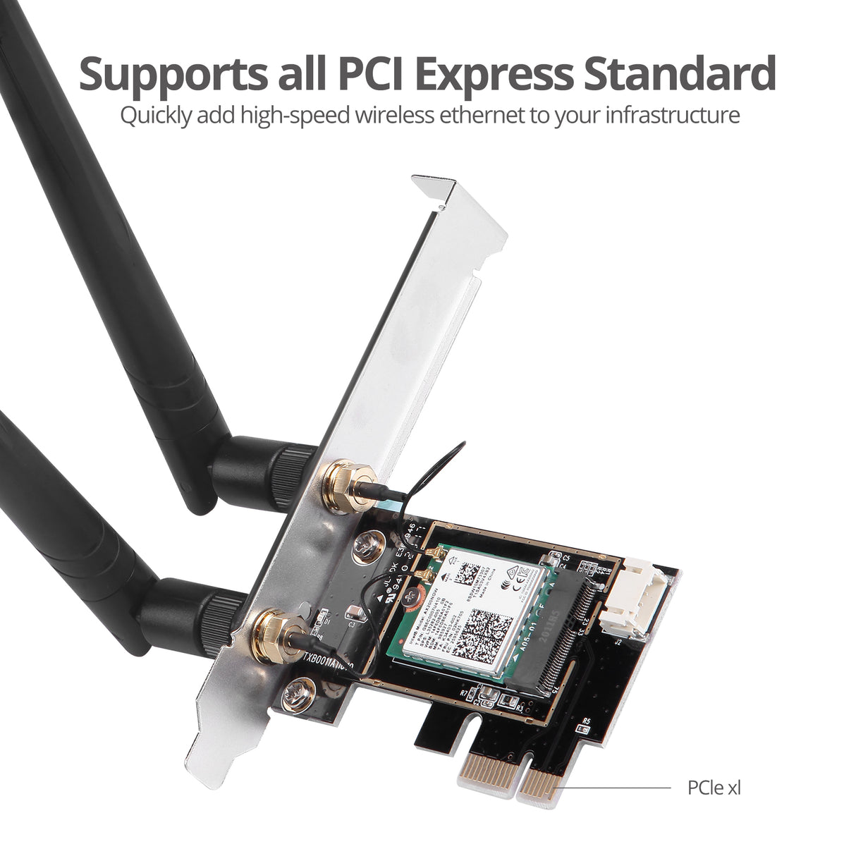 WiFi 6 Dual Band Ethernet PCIe Card - AX3000