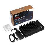 10-Port USB Charging Station with Ambient Light Deck - 90W