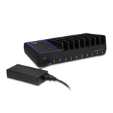 10-Port USB Charging Station with Ambient Light Deck - 90W