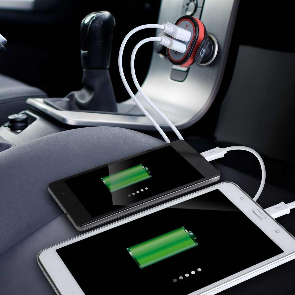 Fast Charging USB Wall Charger & Car Charger Bundle Pack – Black