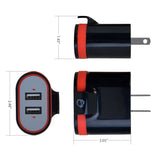 Fast Charging USB Wall Charger & Car Charger Bundle Pack – Black
