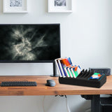 90W 10-Port USB-A/C & Wireless Charging Station with Ambient Light Deck - 9A1C