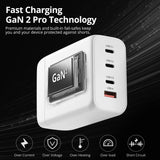 200W GaN PD Combo Charger - 3C1A - USB-C Charging Station - Portable USB Type-C Charger - USB-C Power Adapter - maximum 200W output totally - C1/C2 up to 100W - C3 up to 65W - USB-A up to 60W