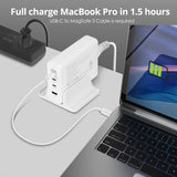 240W GaN PD 3.1 Charger - 3C1A - USB-C Power Adapter - Portable USB Type-C Charger - Maximum 240W output totally - C1 up to 140W - C2/C3 up to 100W - USB-A up to 30W
