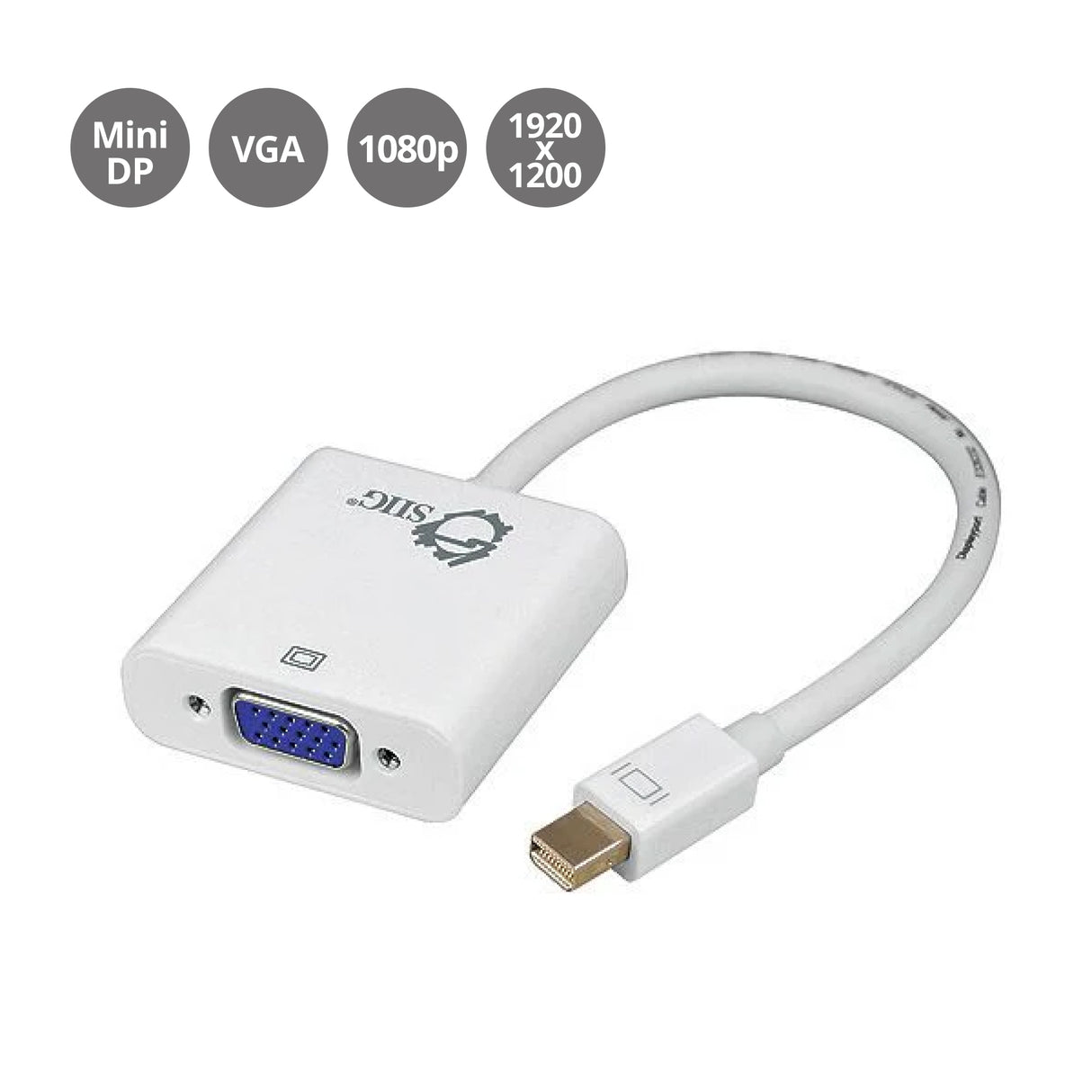 Mini DisplayPort to VGA Adapter Converter