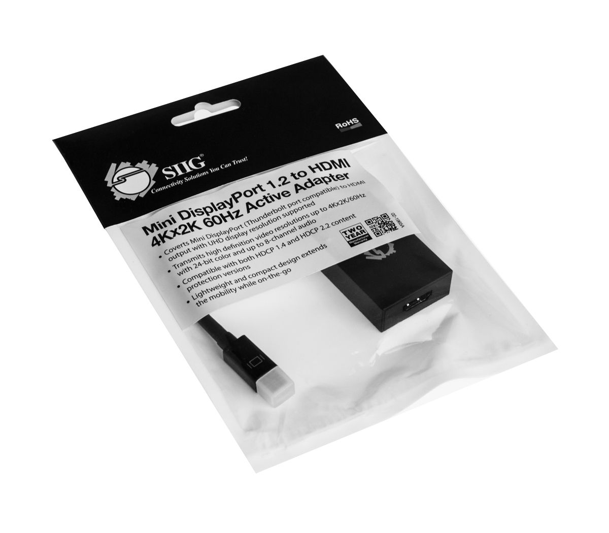 Mini DisplayPort 1.2 to HDMI 4Kx2K 60Hz Active Adapter