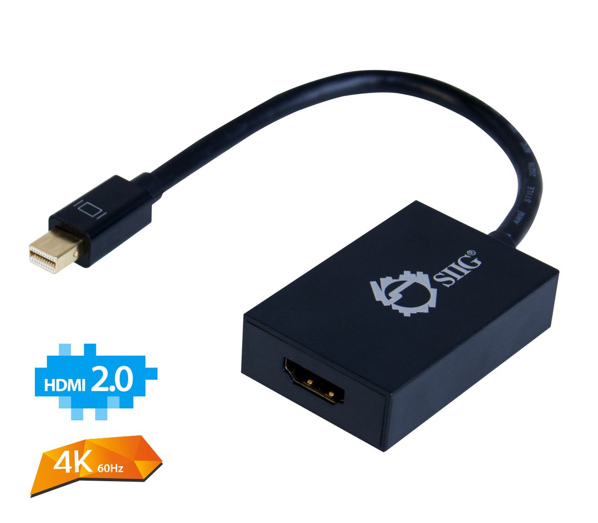 Mini DisplayPort 1.2 to HDMI 4Kx2K 60Hz Active Adapter