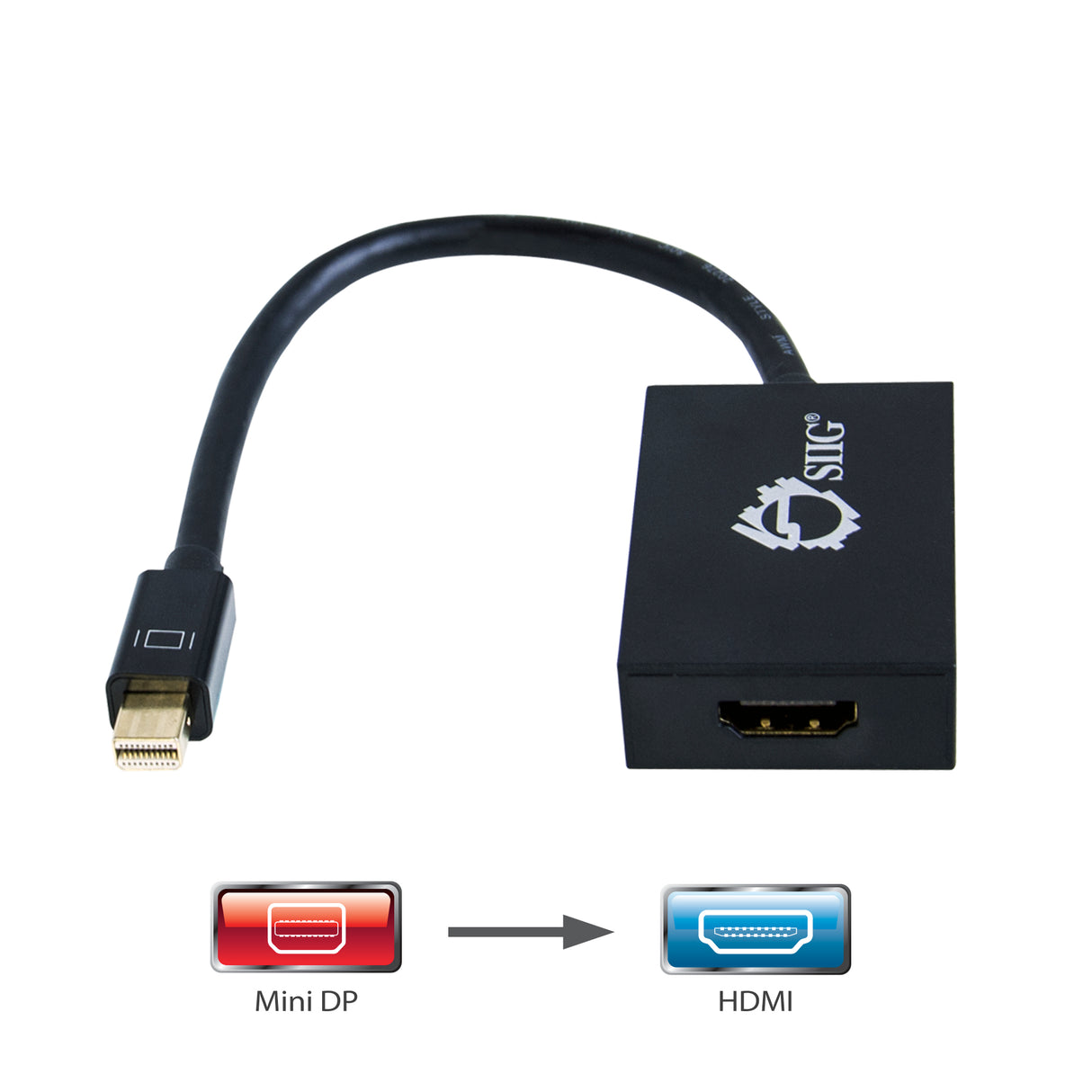 Mini DisplayPort 1.2 to HDMI 4Kx2K 60Hz Active Adapter