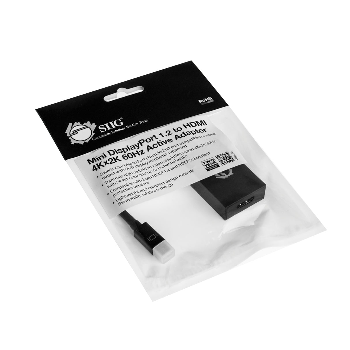 Mini DisplayPort 1.2 to HDMI 4Kx2K 60Hz Active Adapter