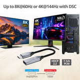SIIG DisplayPort 1.4 to HDMI Adapter - 8K - DP to HDMI Display Converter, 4K144Hz/120Hz, 32.4Gbps, HDCP 2.2/1.4, HDR 10