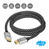 Woven Braided High Speed HDMI Cable 2m - UHD 4Kx2K