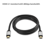 Ultra High Speed HDMI Cable - 8ft (2.4M) - 8K60Hz/4K120Hz - 48Gbps- eARC - Dynamic HDR -DSC - HDCP 2.3 - 8K HDMI Cable - Aluminum