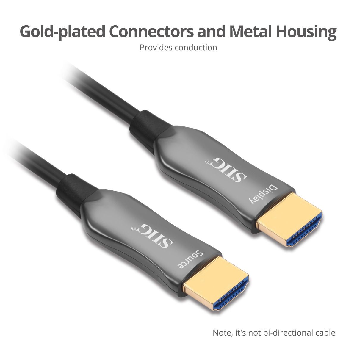 4K HDMI AOC Cable - 60m(196ft) - 4K 60Hz- 18Gbps - Active Optical Cable