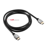 8K Ultra High Speed HDMI Cable - 6.6ft (2M) - 48Gbps - 8K 60Hz/4K 120Hz - HDR10+ - eARC - Dynamic HDR - HDCP 2.3- Ultra HD 8K HDMI Cable - Zinc alloy