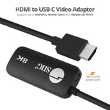 HDMI to USB-C 8K 60Hz Converter Adapter, 4K 120Hz, HDR, HDCP 2.2, Compatible with Xreal, Rokid Air/Max, RayNeo, Type-C Monitor, laptops, Switch, Steam Deck, PS4/5, Xbox, Apple TV