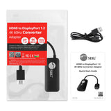 HDMI to DisplayPort 1.2 4K 60Hz Converter Adapter