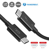 Thunderbolt 4 Cable 2.3ft(0.7M) - 8K@60Hz - 40Gbps Data Transfer - 240W Charging - Thunderbolt 4 USB C to USB C Cable - Intel Thunderbolt Certified