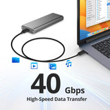 Thunderbolt 4 Cable 2.3ft(0.7M) - 8K@60Hz - 40Gbps Data Transfer - 240W Charging - Thunderbolt 4 USB C to USB C Cable - Intel Thunderbolt Certified