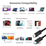 Thunderbolt 4 Cable 2.3ft(0.7M) - 8K@60Hz - 40Gbps Data Transfer - 240W Charging - Thunderbolt 4 USB C to USB C Cable - Intel Thunderbolt Certified