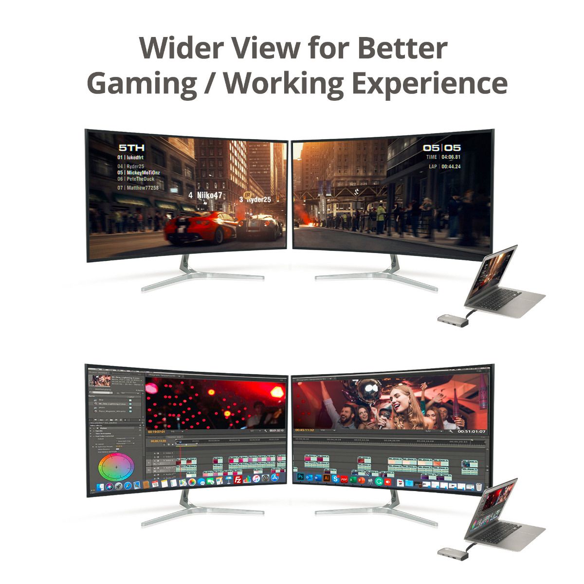 USB-C to mDP & HDMI VXP Video Adapter with PD 3.0