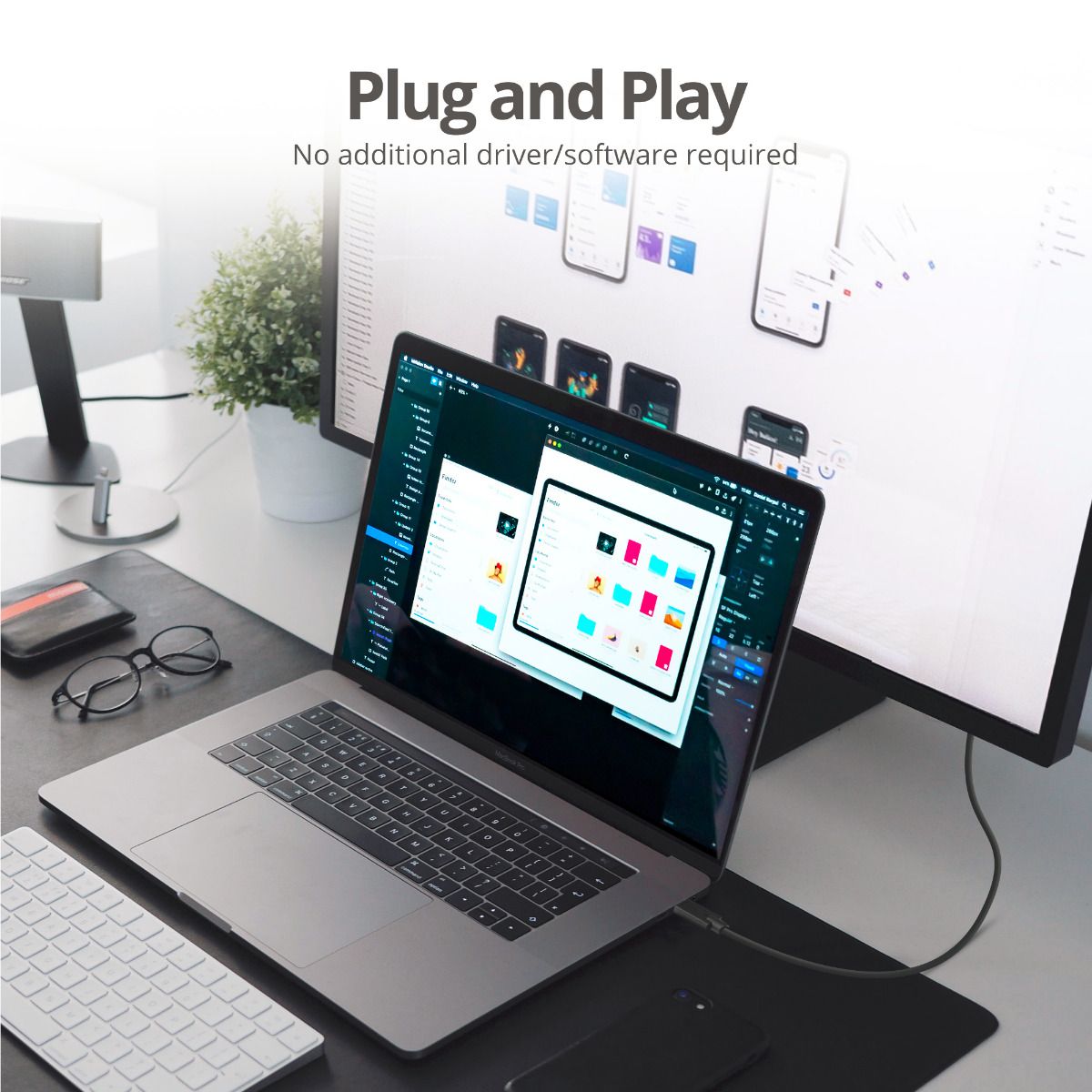 USB-C to DisplayPort Active Cable - 2M, 4K60Hz, HDR