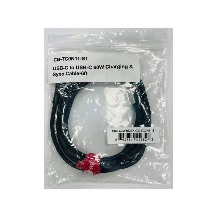 USB-C to USB-C 60W Charging and Sync Cable - 6ft