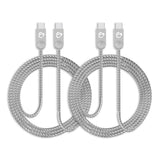Zinc Alloy USB-C to USB-C Charging & Sync Braided Cable - 3.3ft, 2-Pack