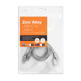 Zinc Alloy USB-C to USB-C Charging & Sync Braided Cable - 3.3ft, 2-Pack
