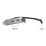 2-Port USB 2.0 Low Profile Extension Bracket