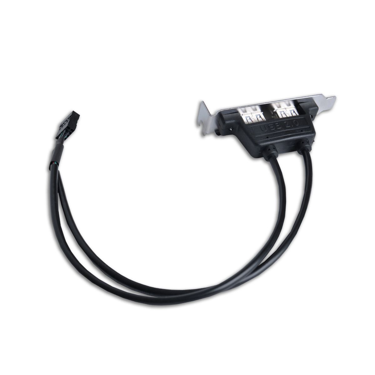 2-Port USB 2.0 Low Profile Extension Bracket