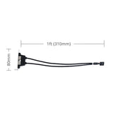 2-Port USB 2.0 Low Profile Extension Bracket
