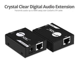Digital Audio Extender Over Cat5e/6 Cable with PoC - Audio Signals up to 990ft
