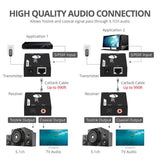 Digital Audio Extender Over Cat5e/6 Cable with PoC - Audio Signals up to 990ft