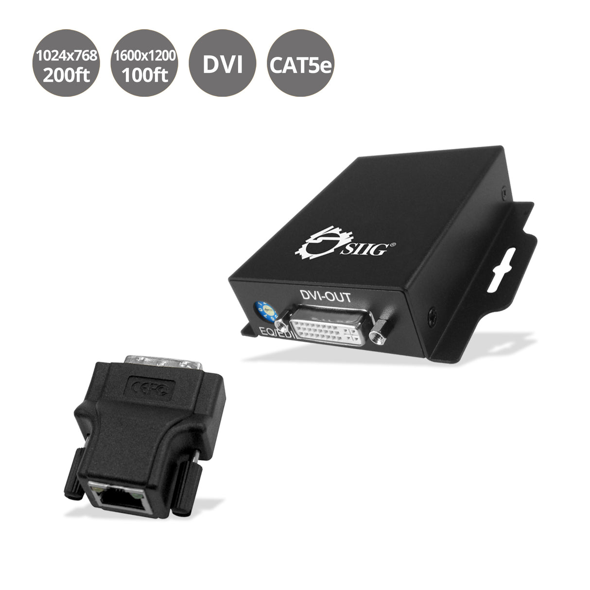 DVI over CAT5e Extender
