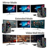 4K 1x3 DisplayPort 1.2 to HDMI MST Hub Splitter