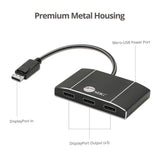 4K 1x3 DisplayPort 1.2 to DisplayPort MST Hub Splitter