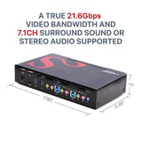 2-Port DisplayPort 1.2 Smart Console KVM Switch with USB 3.0 and Multi-Media Ports - 4K@60Hz