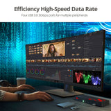 4-Port DisplayPort 1.2 Smart Console KVM Switch with USB 3.0 and Multi-Media ports - 4K60Hz